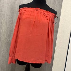 Pink forever 21 off the shoulder blouse